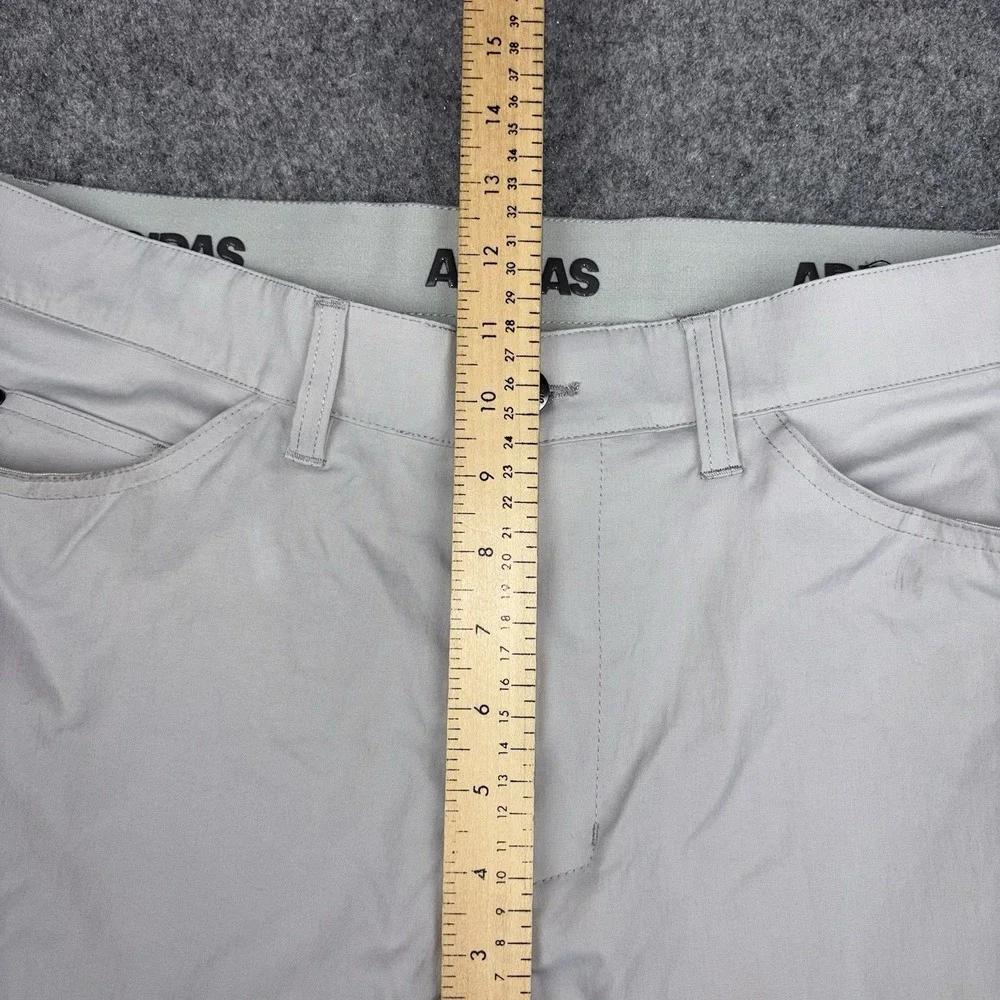 Adidas Performance Pants Mens 32x30 (Fits 32x27) Gray Golf Athletic Stretch EUC